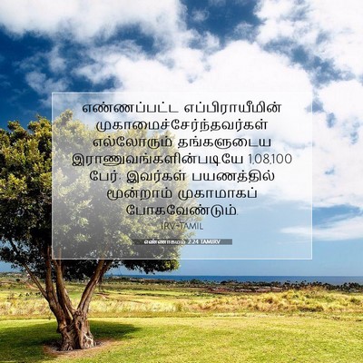 Picture 07 - எண்ணாகமம் 2:24 TAMIRV - எண்ணப்பட்ட - Bible Verse Picture