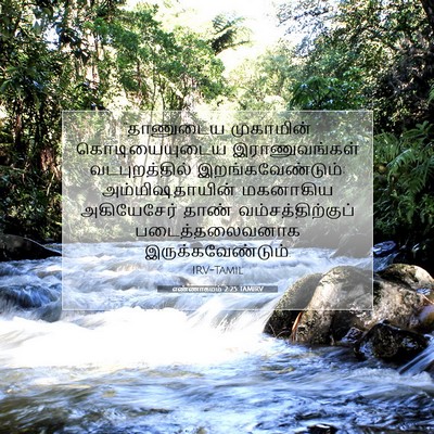 Picture 07 - எண்ணாகமம் 2:25 TAMIRV - “தாணுடைய முகாமின் - Bible Verse Picture