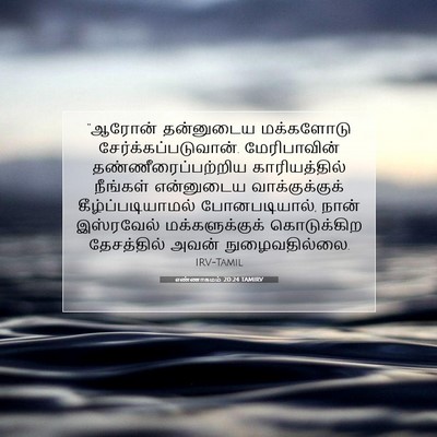 Picture 07 - எண்ணாகமம் 20:24 TAMIRV - “ஆரோன் தன்னுடைய - Bible Verse Picture