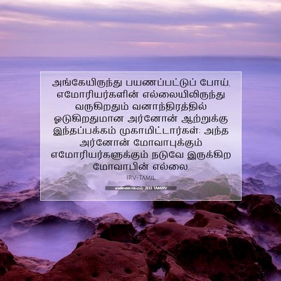 Picture 07 - எண்ணாகமம் 21:13 TAMIRV - அங்கேயிருந்து - Bible Verse Picture