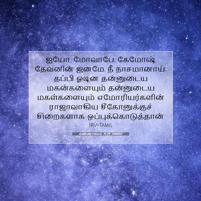 Picture 07 - எண்ணாகமம் 21:29 TAMIRV - ஐயோ, மோவாபே, கேமோஷ் - Bible Verse Picture