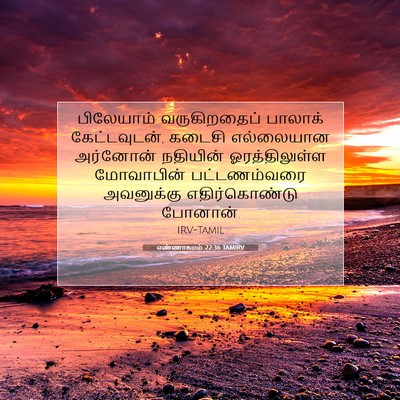 Picture 07 - எண்ணாகமம் 22:36 TAMIRV - பிலேயாம் - Bible Verse Picture