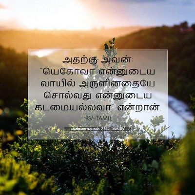 Picture 07 - எண்ணாகமம் 23:12 TAMIRV - அதற்கு அவன்: - Bible Verse Picture