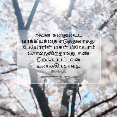 Picture 07 - எண்ணாகமம் 24:15 TAMIRV - அவன் தன்னுடைய - Bible Verse Picture