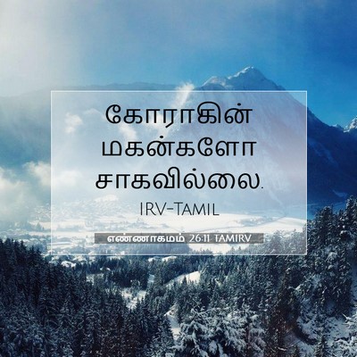 Picture 07 - எண்ணாகமம் 26:11 TAMIRV - கோராகின் மகன்களோ - Bible Verse Picture
