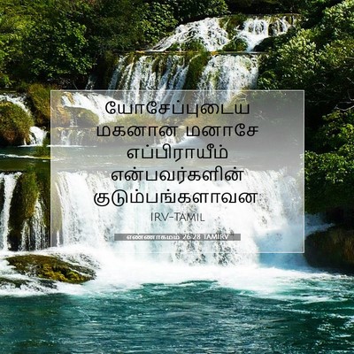 Picture 07 - எண்ணாகமம் 26:28 TAMIRV - யோசேப்புடைய மகனான - Bible Verse Picture