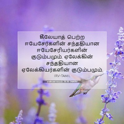 Picture 07 - எண்ணாகமம் 26:30 TAMIRV - கீலேயாத் பெற்ற - Bible Verse Picture