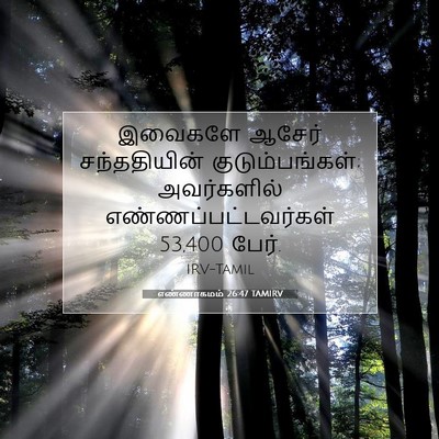 Picture 07 - எண்ணாகமம் 26:47 TAMIRV - இவைகளே ஆசேர் - Bible Verse Picture