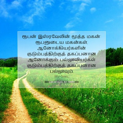 Picture 07 - எண்ணாகமம் 26:5 TAMIRV - ரூபன் இஸ்ரவேலின் - Bible Verse Picture