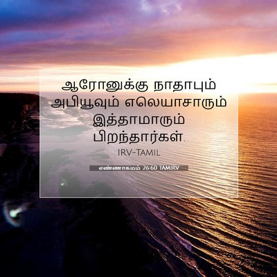 Picture 07 - எண்ணாகமம் 26:60 TAMIRV - ஆரோனுக்கு - Bible Verse Picture