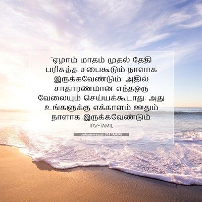 Picture 07 - எண்ணாகமம் 29:1 TAMIRV - “ஏழாம் மாதம் - Bible Verse Picture