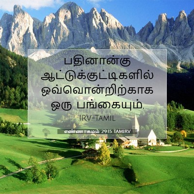 Picture 07 - எண்ணாகமம் 29:15 TAMIRV - பதினான்கு - Bible Verse Picture