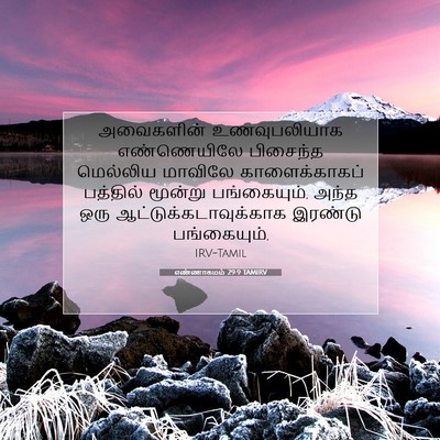 Picture 07 - எண்ணாகமம் 29:9 TAMIRV - அவைகளின் - Bible Verse Picture