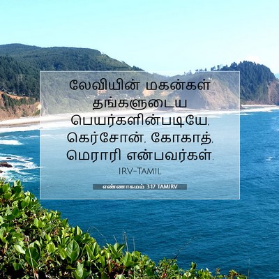 Picture 07 - எண்ணாகமம் 3:17 TAMIRV - லேவியின் மகன்கள் - Bible Verse Picture