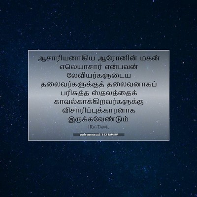 Picture 07 - எண்ணாகமம் 3:32 TAMIRV - ஆசாரியனாகிய - Bible Verse Picture