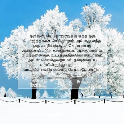 Picture 07 - எண்ணாகமம் 30:2 TAMIRV - “ஒருவன் - Bible Verse Picture