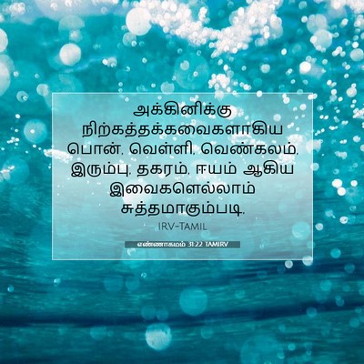 Picture 07 - எண்ணாகமம் 31:22 TAMIRV - அக்கினிக்கு - Bible Verse Picture