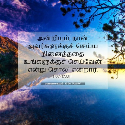 Picture 07 - எண்ணாகமம் 33:56 TAMIRV - அன்றியும், நான் - Bible Verse Picture