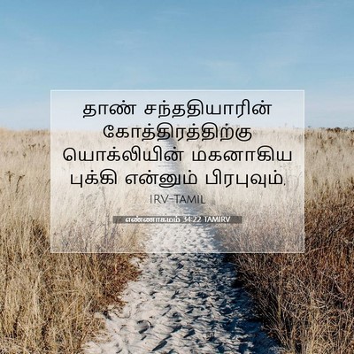 Picture 07 - எண்ணாகமம் 34:22 TAMIRV - தாண் சந்ததியாரின் - Bible Verse Picture
