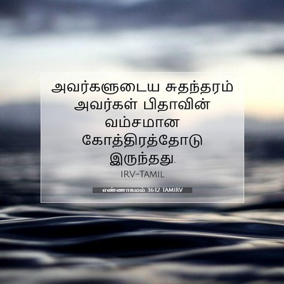 Picture 07 - எண்ணாகமம் 36:12 TAMIRV - அவர்களுடைய - Bible Verse Picture