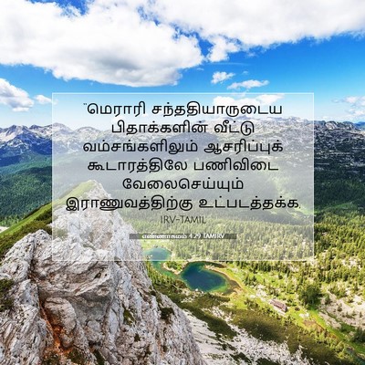 Picture 07 - எண்ணாகமம் 4:29 TAMIRV - “மெராரி - Bible Verse Picture