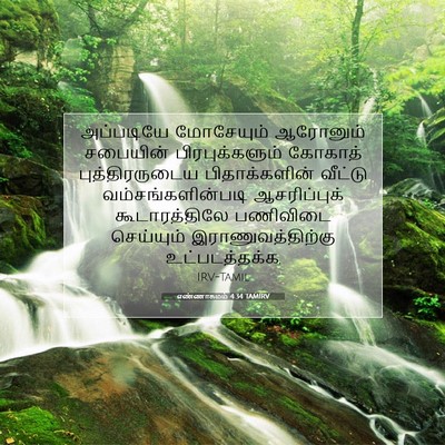 Picture 07 - எண்ணாகமம் 4:34 TAMIRV - அப்படியே மோசேயும் - Bible Verse Picture