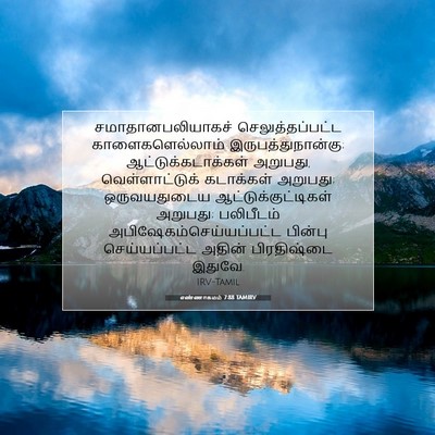 Picture 07 - எண்ணாகமம் 7:88 TAMIRV - சமாதானபலியாகச் - Bible Verse Picture