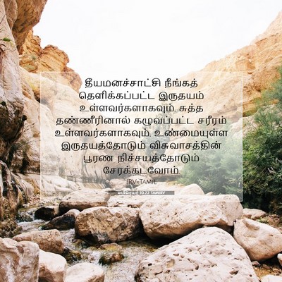 Picture 07 - எபிரெயர் 10:22 TAMIRV - தீயமனச்சாட்சி - Bible Verse Picture