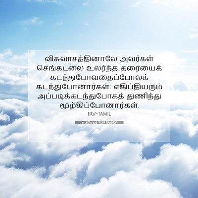 Picture 07 - எபிரெயர் 11:29 TAMIRV - விசுவாசத்தினாலே - Bible Verse Picture