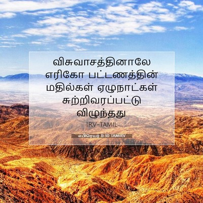 Picture 07 - எபிரெயர் 11:30 TAMIRV - விசுவாசத்தினாலே - Bible Verse Picture
