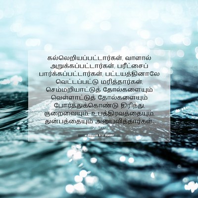 Picture 07 - எபிரெயர் 11:37 TAMIRV -  - Bible Verse Picture