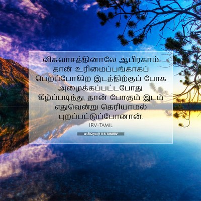 Picture 07 - எபிரெயர் 11:8 TAMIRV - விசுவாசத்தினாலே - Bible Verse Picture