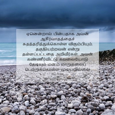 Picture 07 - எபிரெயர் 12:17 TAMIRV - ஏனென்றால், - Bible Verse Picture
