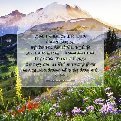 Picture 07 - எபிரெயர் 12:2 TAMIRV - அவர் - Bible Verse Picture