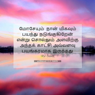 Picture 07 - எபிரெயர் 12:21 TAMIRV - மோசேயும்: நான் - Bible Verse Picture