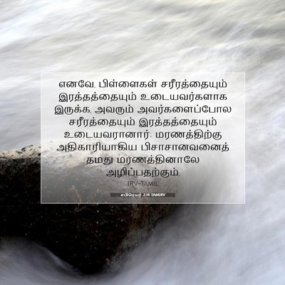 Picture 07 - எபிரெயர் 2:14 TAMIRV - எனவே, பிள்ளைகள் - Bible Verse Picture