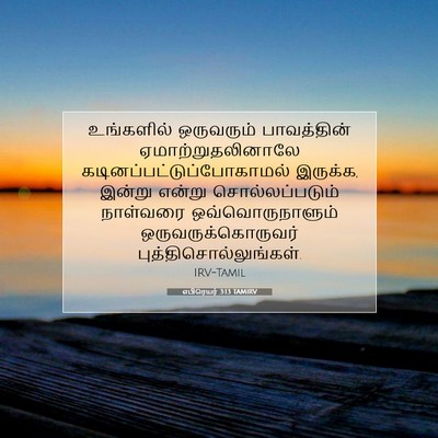Picture 07 - எபிரெயர் 3:13 TAMIRV - உங்களில் ஒருவரும் - Bible Verse Picture