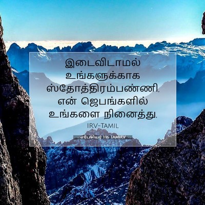 Picture 07 - எபேசியர் 1:16 TAMIRV - இடைவிடாமல் - Bible Verse Picture
