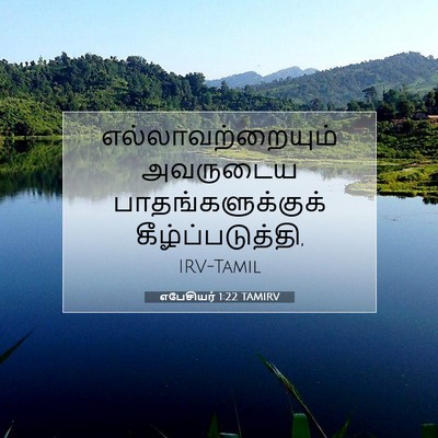 Picture 07 - எபேசியர் 1:22 TAMIRV - எல்லாவற்றையும் - Bible Verse Picture