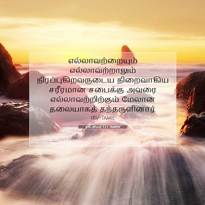 Picture 07 - எபேசியர் 1:23 TAMIRV - எல்லாவற்றையும் - Bible Verse Picture