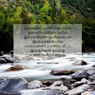 Picture 07 - எபேசியர் 1:7 TAMIRV - தேவனுடைய - Bible Verse Picture