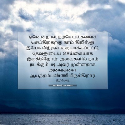 Picture 07 - எபேசியர் 2:10 TAMIRV - ஏனென்றால், - Bible Verse Picture