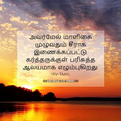 Picture 07 - எபேசியர் 2:21 TAMIRV - அவர்மேல் மாளிகை - Bible Verse Picture