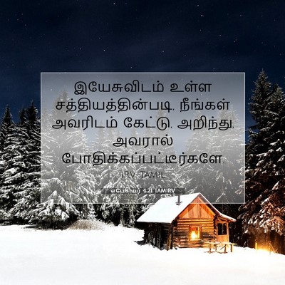 Picture 07 - எபேசியர் 4:21 TAMIRV - இயேசுவிடம் உள்ள - Bible Verse Picture