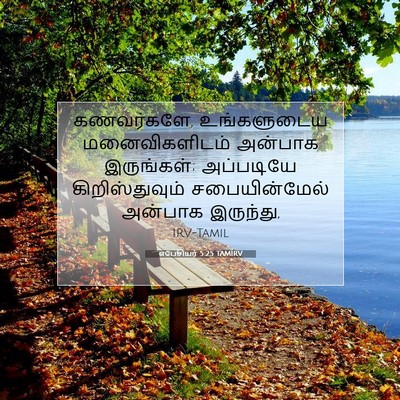 Picture 07 - எபேசியர் 5:25 TAMIRV - கணவர்களே, - Bible Verse Picture