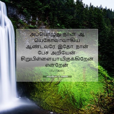 Picture 07 - எரேமியா 1:6 TAMIRV - அப்பொழுது நான்: ஆ - Bible Verse Picture