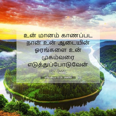 Picture 07 - எரேமியா 13:26 TAMIRV - உன் மானம் காணப்பட - Bible Verse Picture