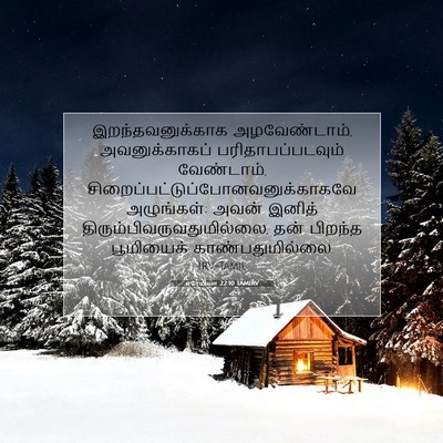 Picture 07 - எரேமியா 22:10 TAMIRV - இறந்தவனுக்காக - Bible Verse Picture