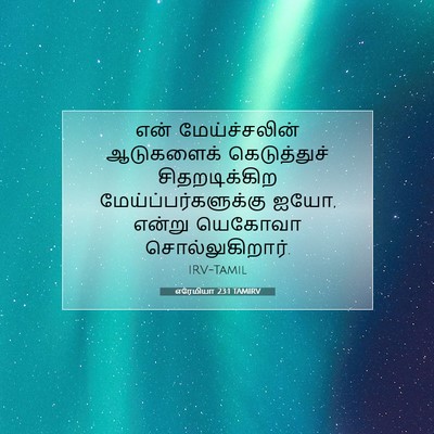 Picture 07 - எரேமியா 23:1 TAMIRV - என் மேய்ச்சலின் - Bible Verse Picture
