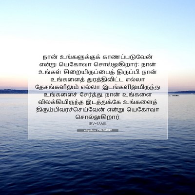 Picture 07 - எரேமியா 29:14 TAMIRV - நான் உங்களுக்குக் - Bible Verse Picture